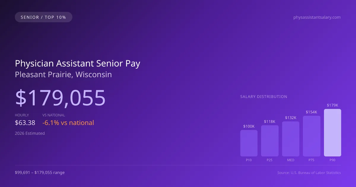 Physician Assistant Senior Salary in Pleasant Prairie, WI — 2026 est., based on 2025 BLS